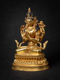 Hochwertige Nepal- Chenrezig-Statue aus Bronze aus Nepal