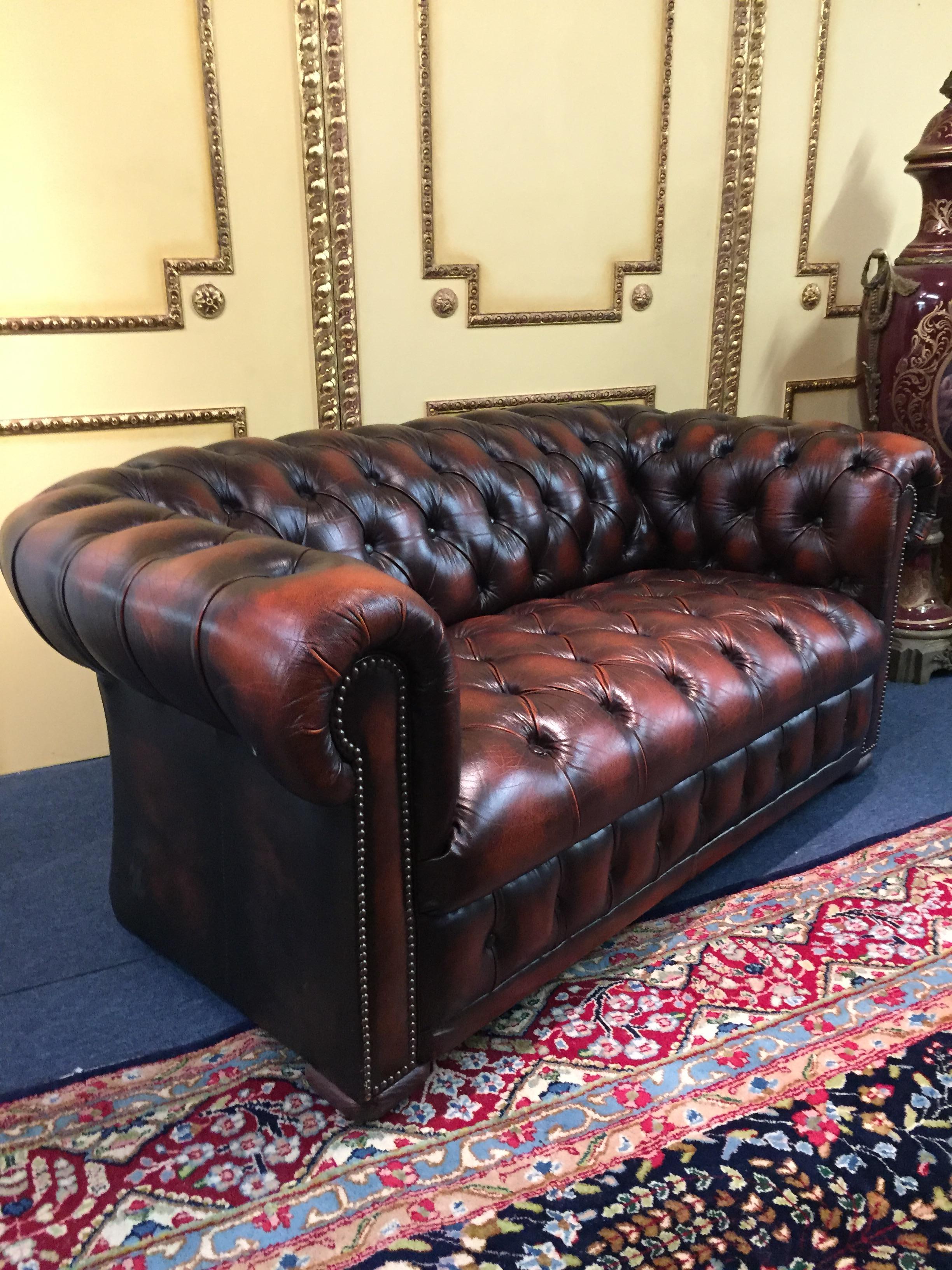 High Quality Chesterfield Two-Seat Sofa Made in England 2