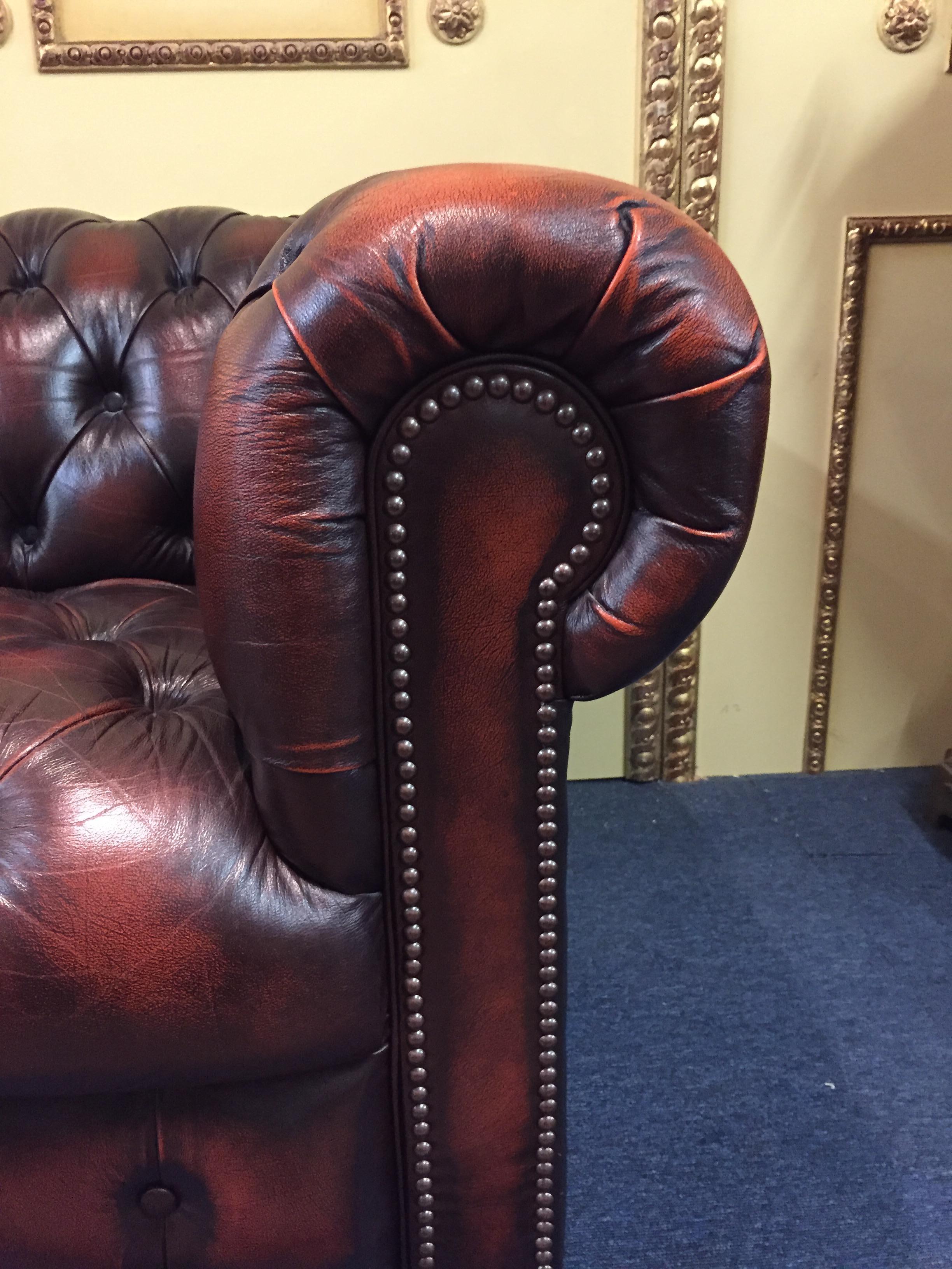 20th Century High Quality Chesterfield Two-Seat Sofa Made in England