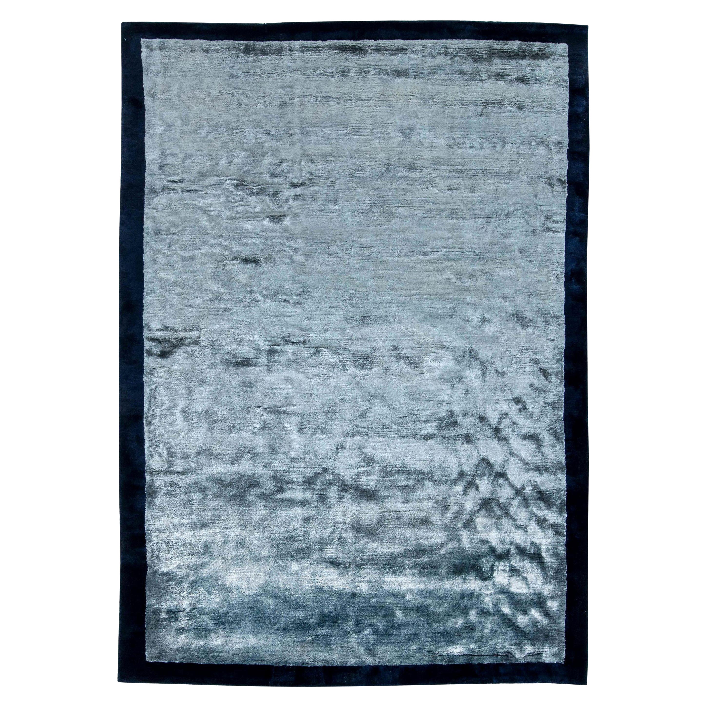 Tapis en soie contemporain de haute qualité fait à la main par Doris Leslie Blau