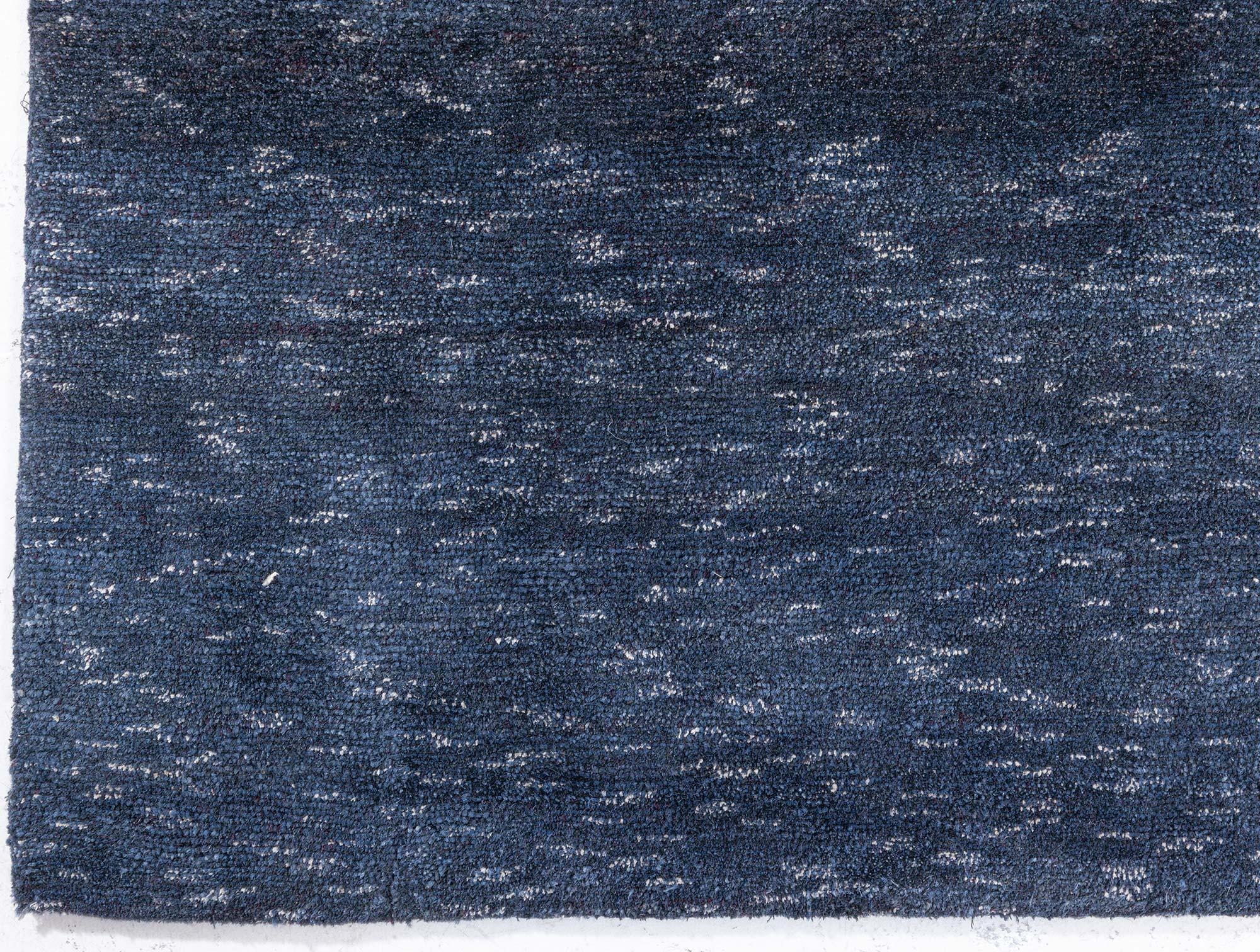 Modern High-Quality Contemporary Midnight Blue Handmade Rug by Doris Leslie Blau For Sale