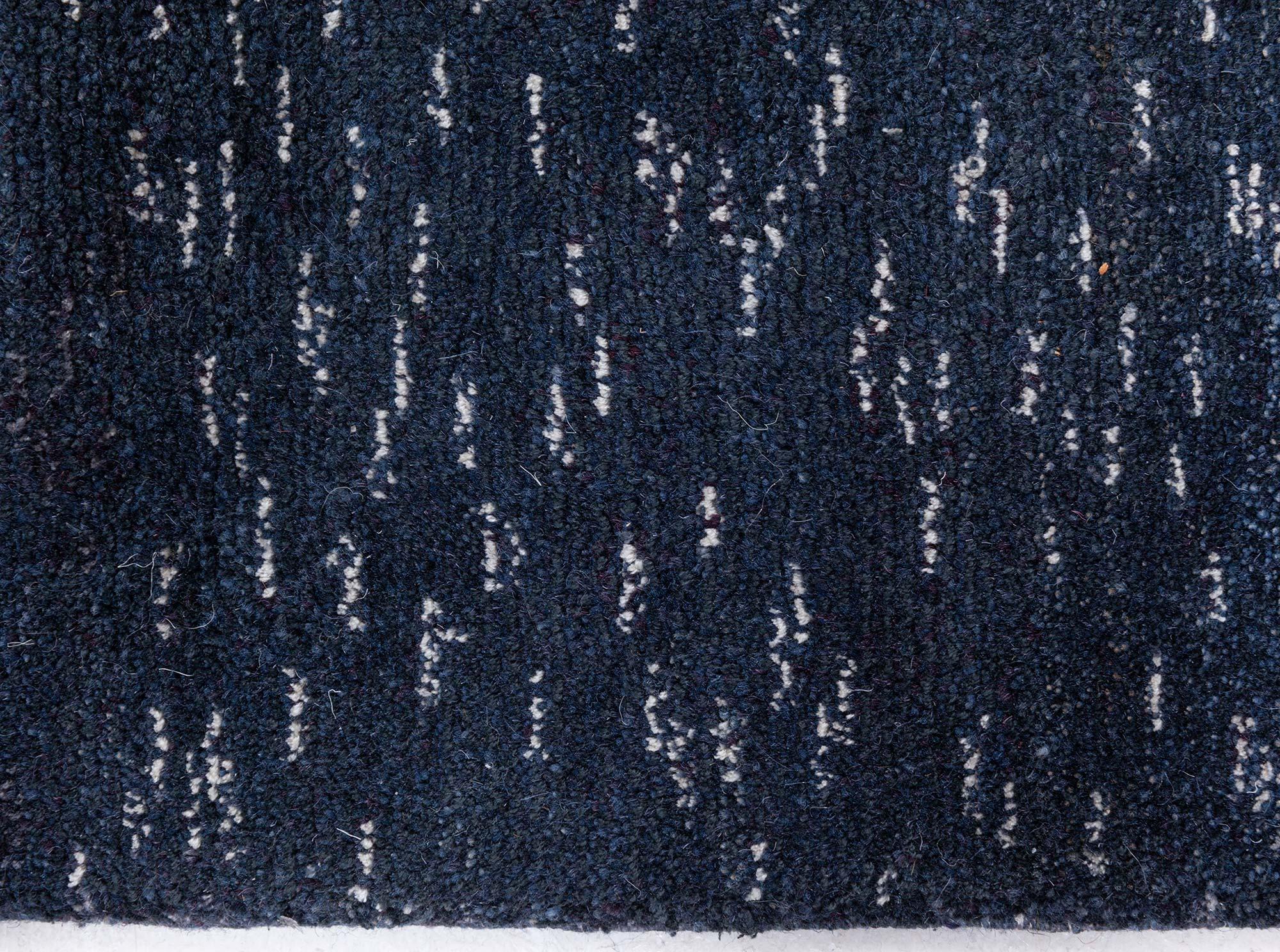 High-Quality Contemporary Midnight Blue Handmade Rug by Doris Leslie Blau In New Condition For Sale In New York, NY