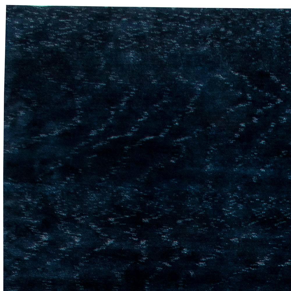 Wool High-Quality Contemporary Midnight Blue Handmade Rug by Doris Leslie Blau For Sale