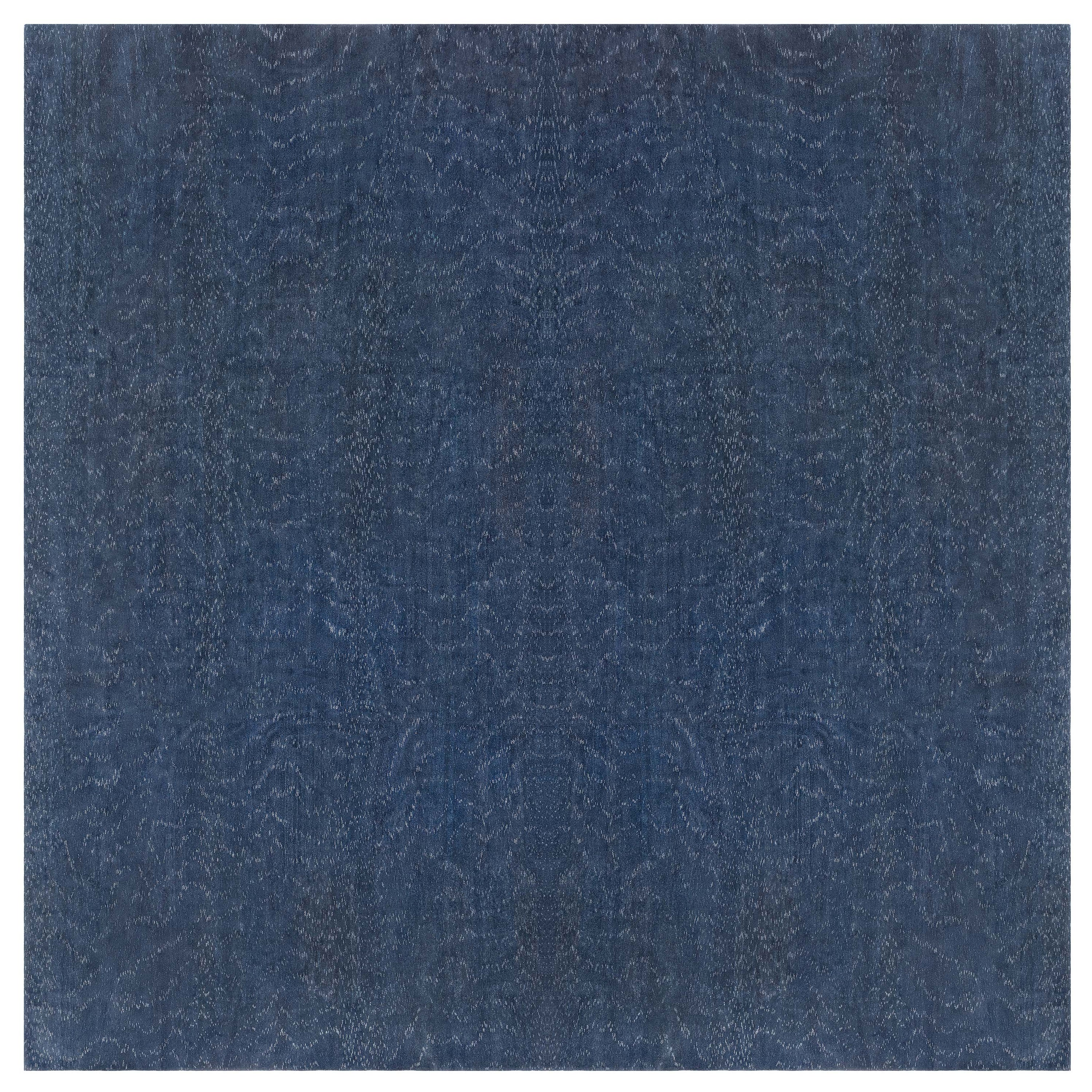 High-Quality Contemporary Midnight Blue Handmade Rug by Doris Leslie Blau
