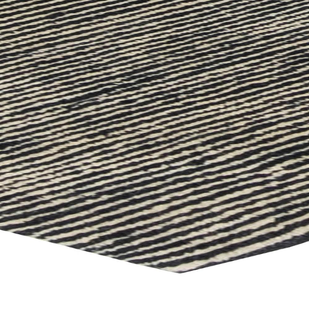 High-Quality Contemporary Striped Gray Handmade Rug by Doris Leslie Blau In New Condition For Sale In New York, NY