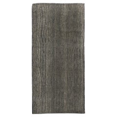 High-Quality Contemporary Striped Gray Handmade Rug by Doris Leslie Blau