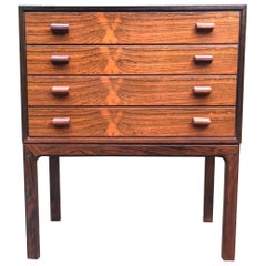 High Quality Danish Small Chest of 4 Drawers