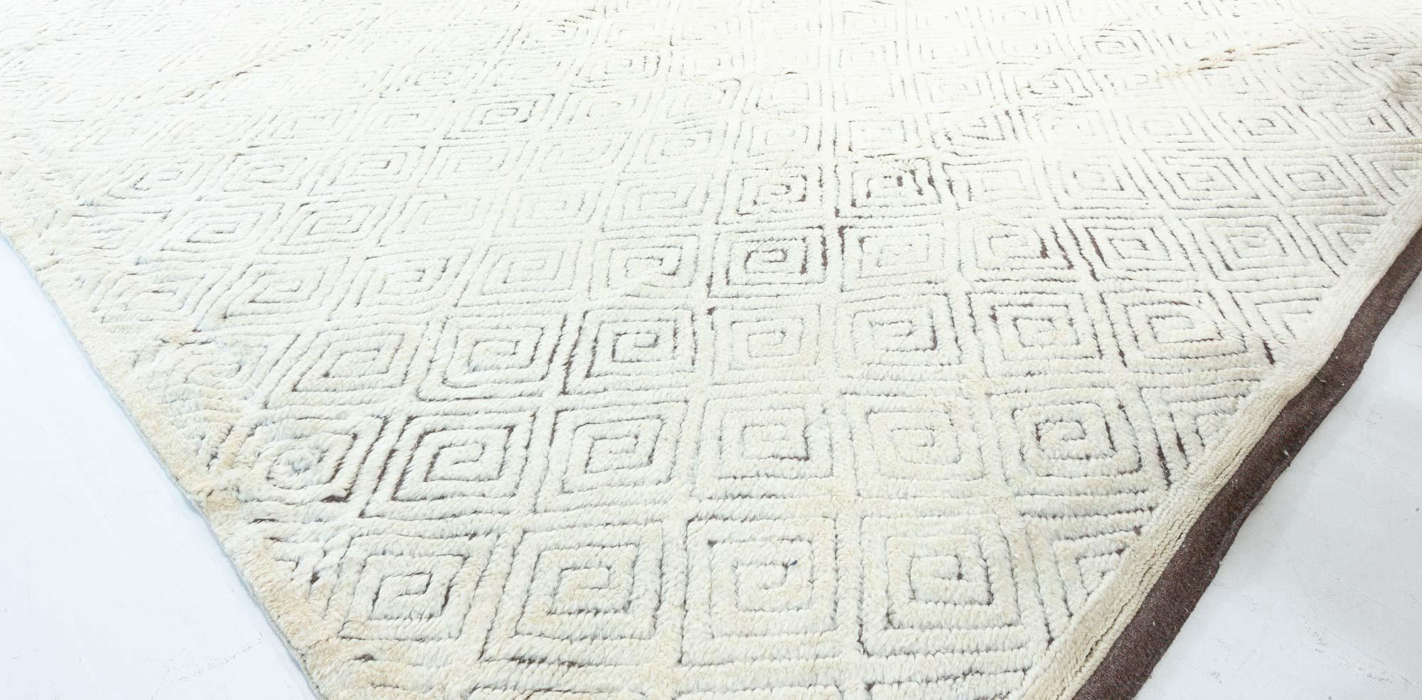Hand-Knotted High-quality Extra Large High-Low Lattice Wool Rug by Doris Leslie Blau For Sale