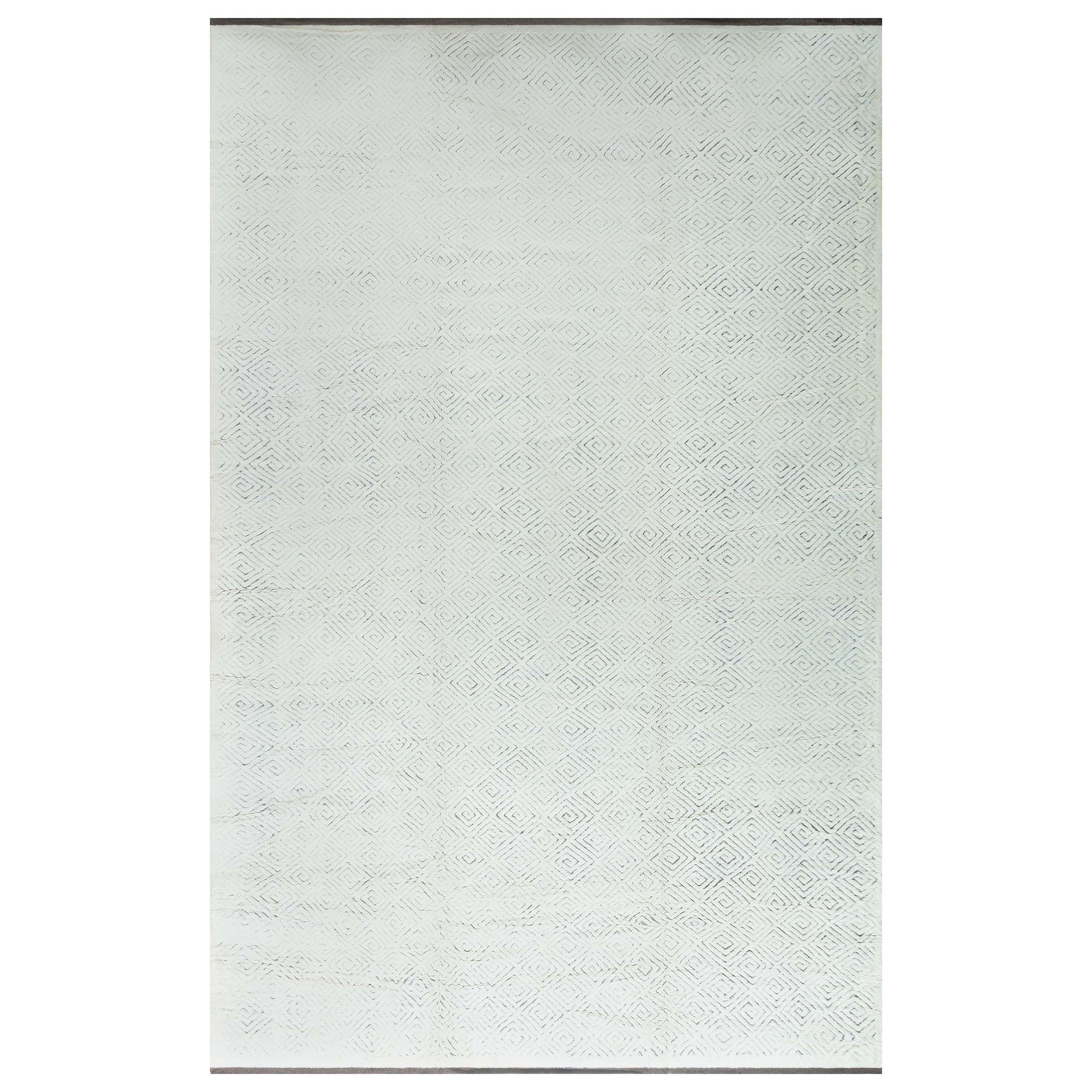 Tappeto in lana a reticolo extra large di alta qualità di Doris Leslie Blau in vendita