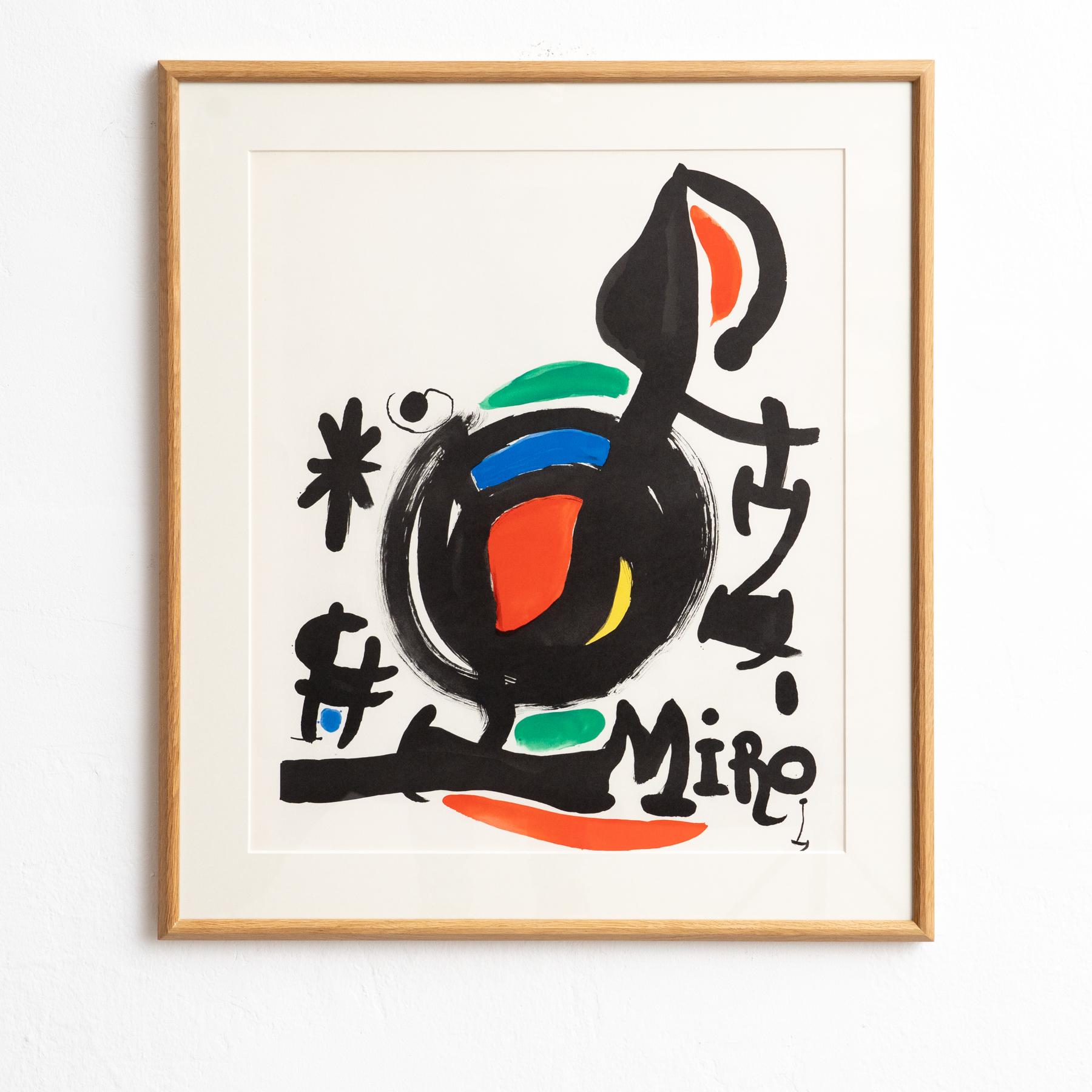 High Quality Fine Art Color Lithography by Joan Miró.

Manufactured in Spain, circa 1969.

In original condition with minor wear consistent of age and use, preserving a beautiful patina.

Signed on the stone

Materials: 
Paper 

Important