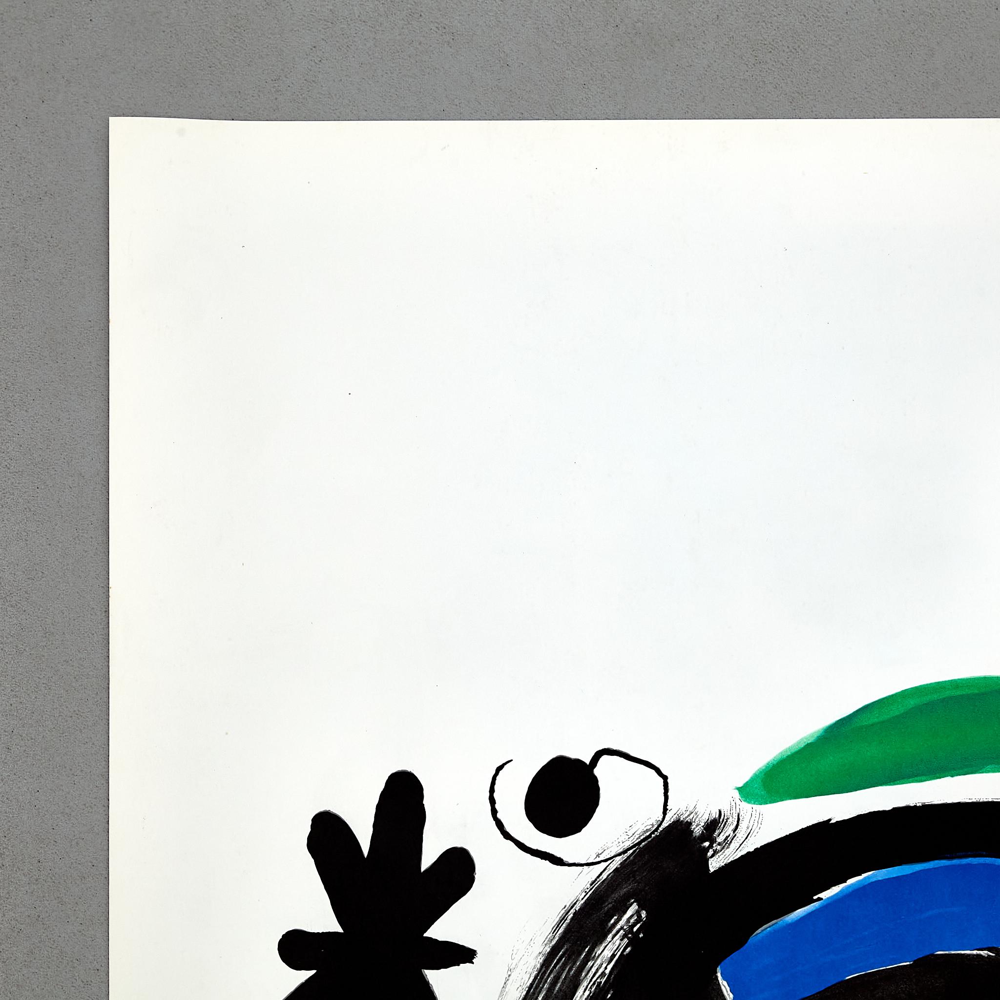 Espagnol  Lithographie couleur de haute qualité de Joan Miró, circa 1960.