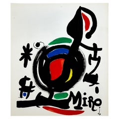  High Quality Fine Art Color Lithography by Joan Miró, circa 1960.