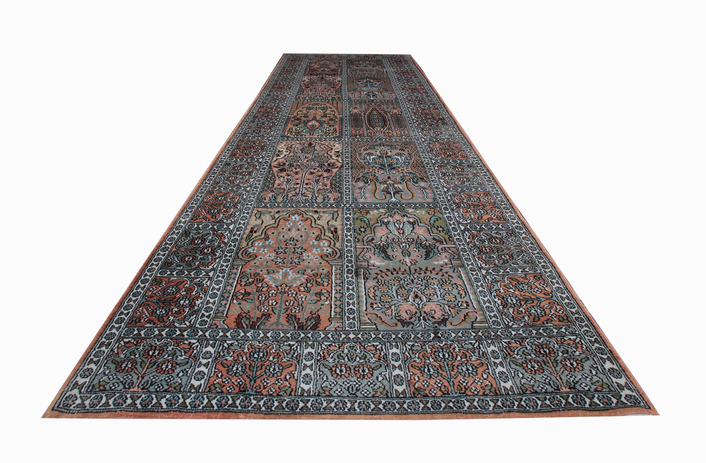 Tabriz High Quality Floor Silk Rug Carpet Runner Rust Pink Rugs, Chinese Herekeh Rug