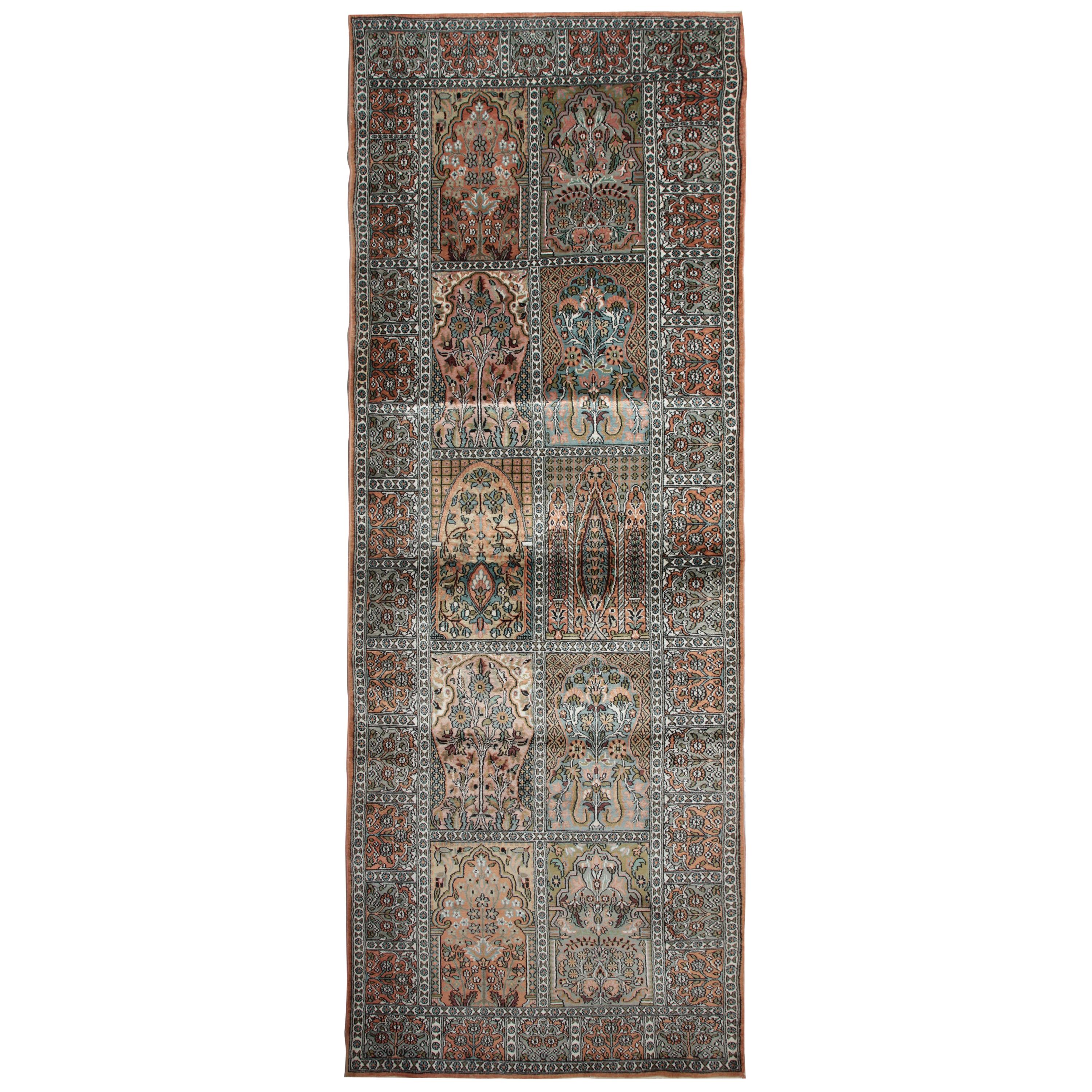 High Quality Floor Silk Rug Carpet Runner Rust Pink Rugs, Chinese Herekeh Rug