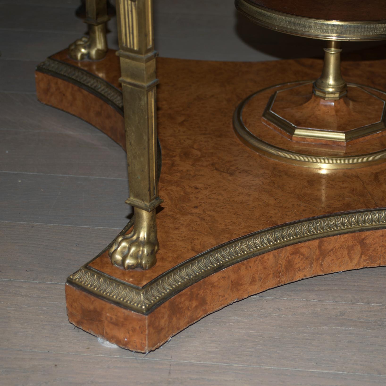 High Quality François Linke Ormolu Mounted Amboyna Center Table  In Good Condition For Sale In New York, NY