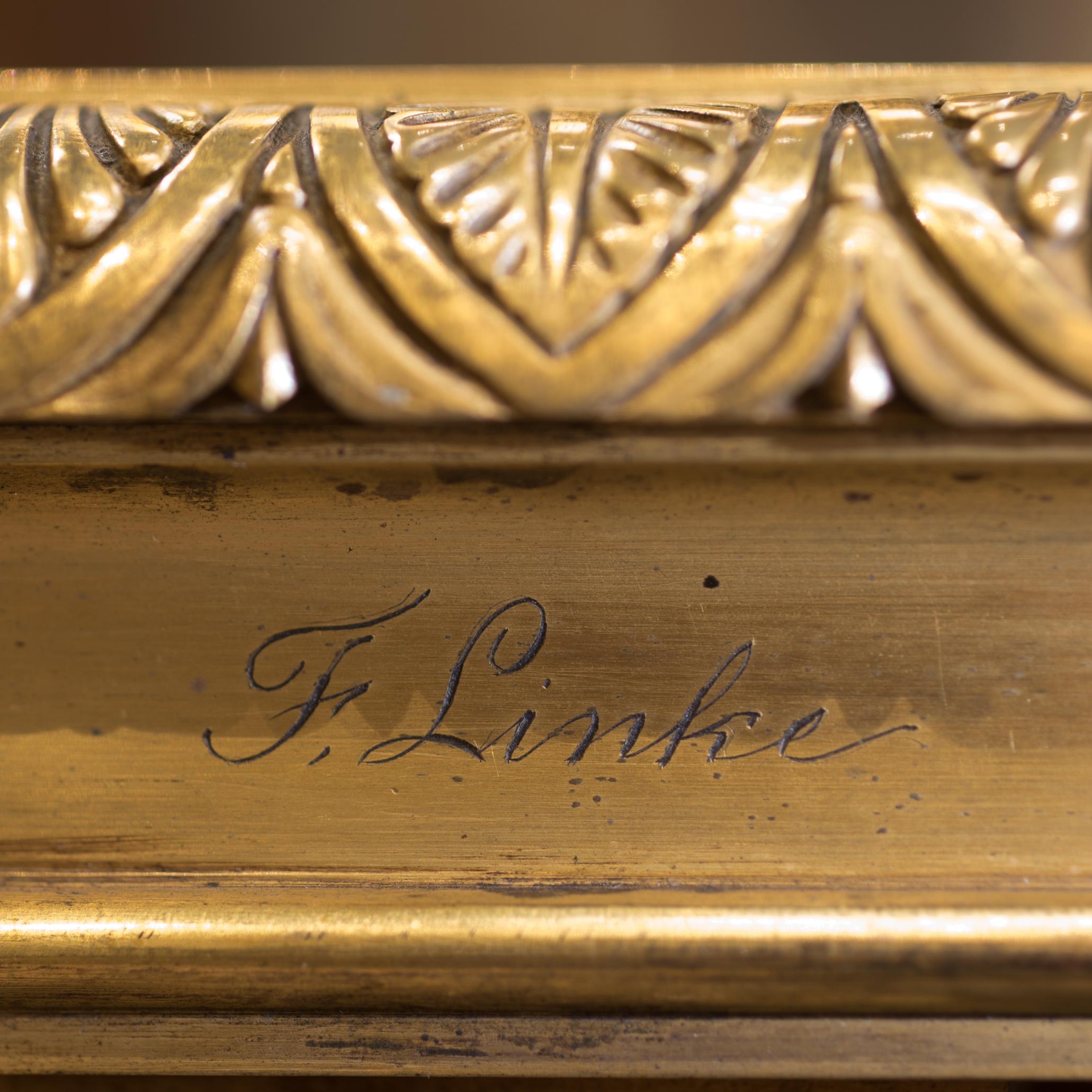 Bronze Table centrale en bronze doré de grande qualité de François Linke  en vente