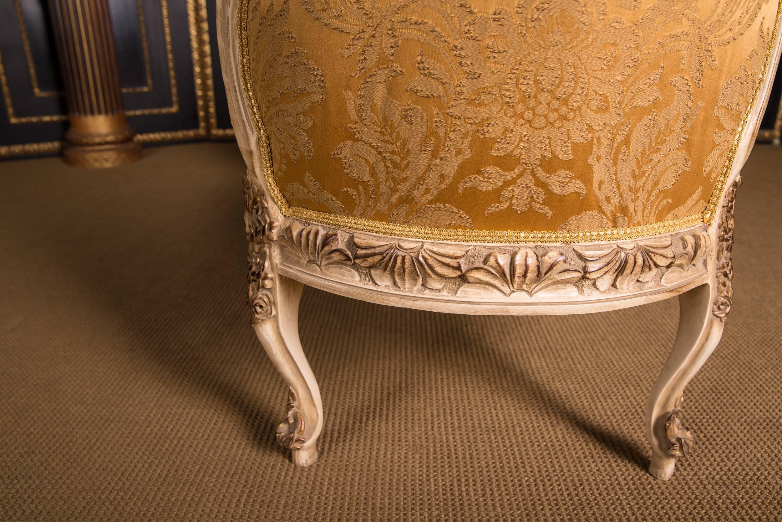 20th Century High Quality French Gondola Stool in Louis Quinze Style