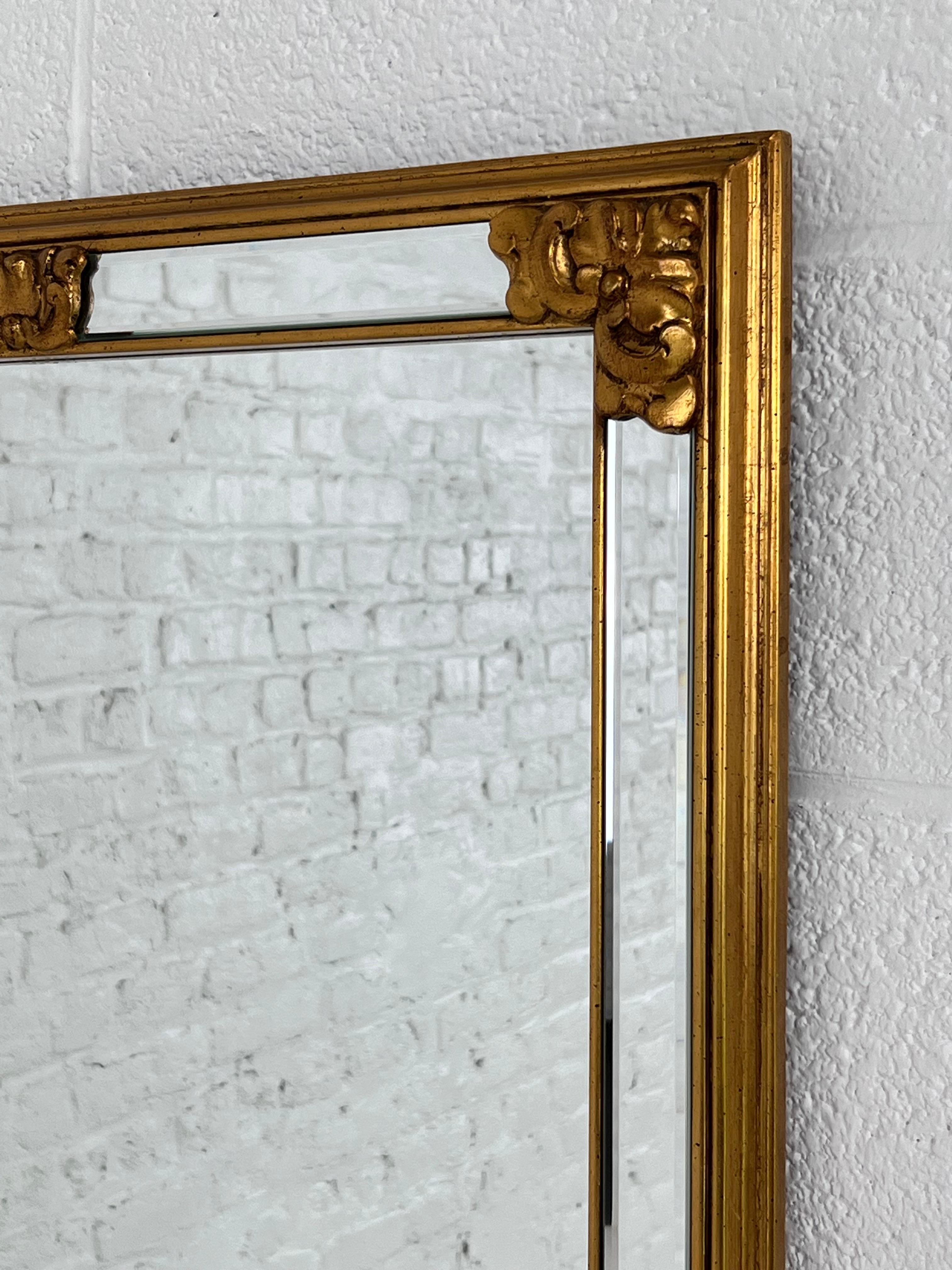  Hochwertige vergoldete Glasperle und abgeschrägter großer Spiegel im Zustand „Hervorragend“ im Angebot in Tourcoing, FR