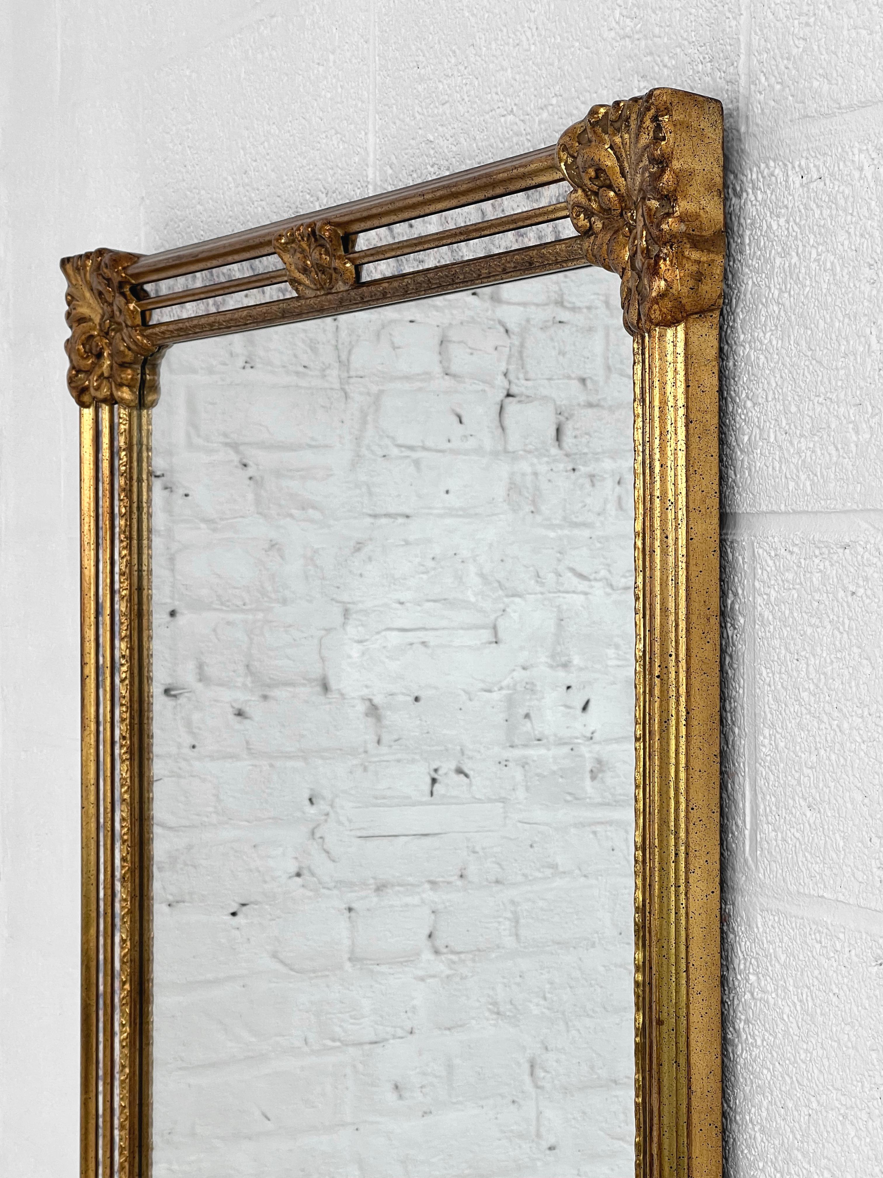High-Quality Gilded Glazing Bead and Bevelled Pair of Large Mirrors For Sale 3