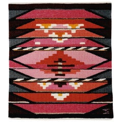 Retro High Quality Handwoven Danish Tapestry from the 1980s
