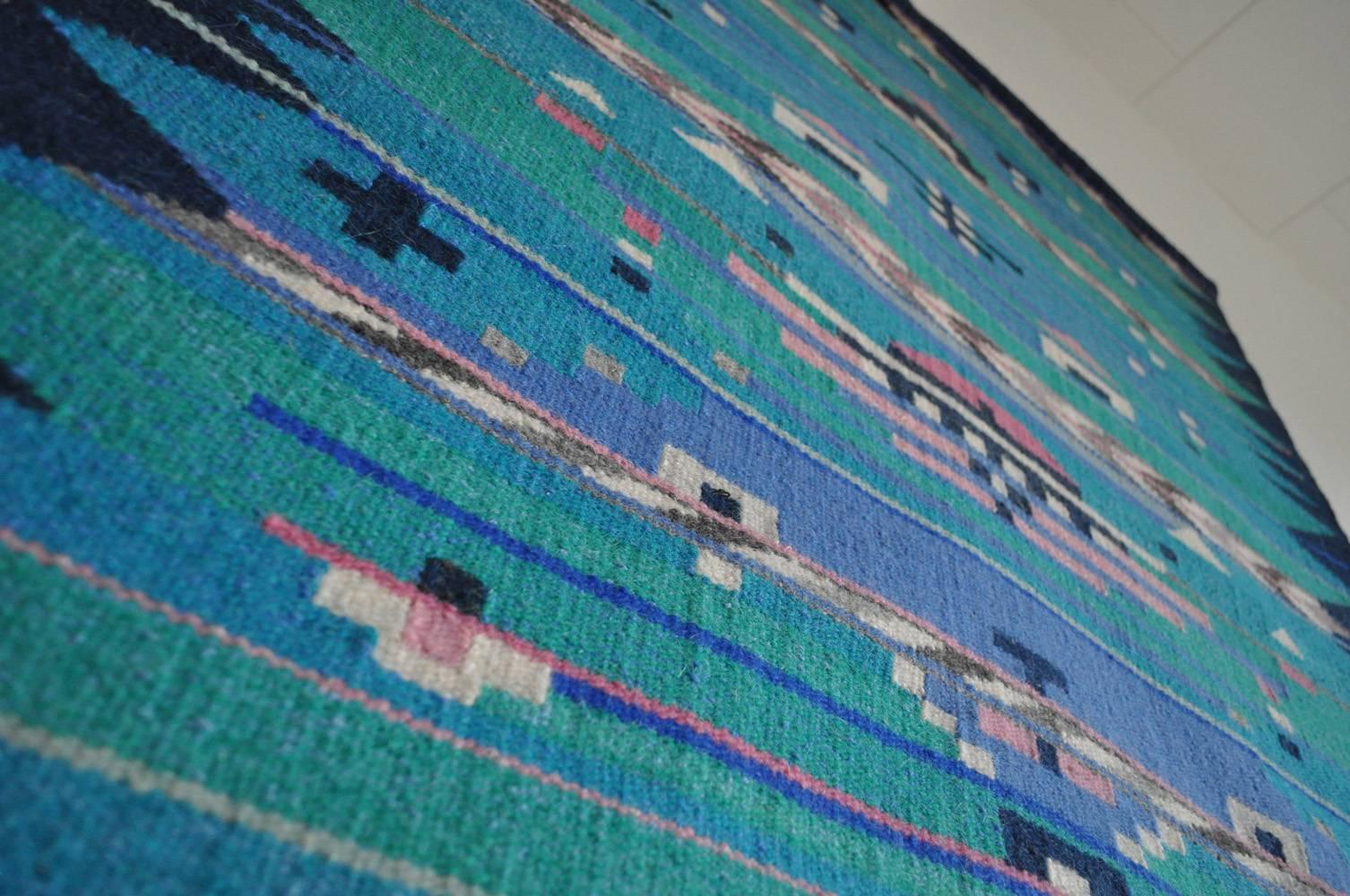 Modern High Quality Handwoven Danish Tapestry from the Late 1980s For Sale