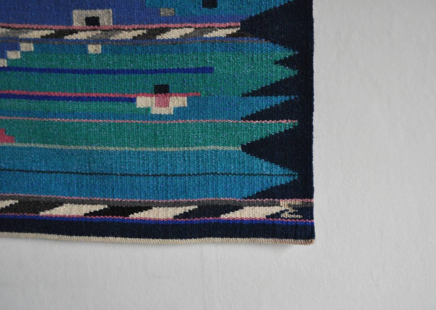 Hand-Woven High Quality Handwoven Danish Tapestry from the Late 1980s For Sale