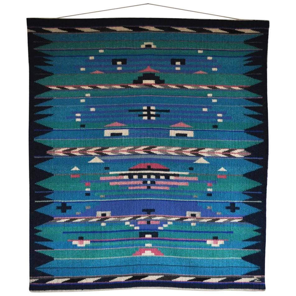 High Quality Handwoven Danish Tapestry from the Late 1980s For Sale