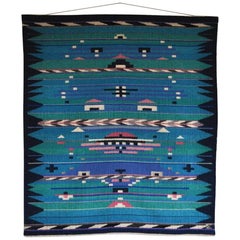 Retro High Quality Handwoven Danish Tapestry from the Late 1980s