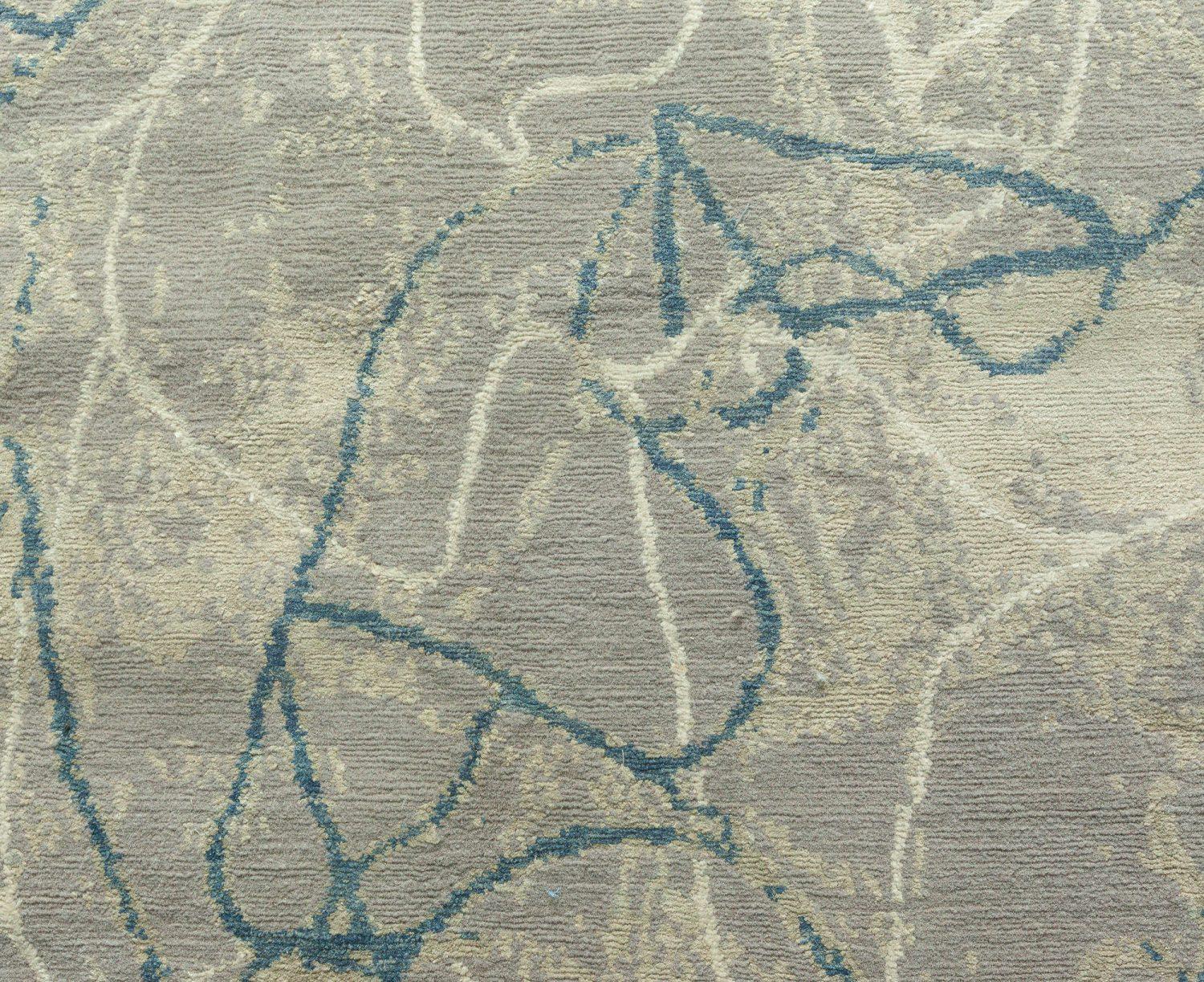 High-quality ink ondulations handmade silk and wool rug by Doris Leslie Blau
Size: 13'0