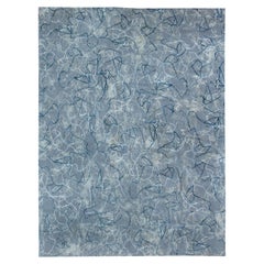 High-Quality Ink Ondulations Handmade Silk and Wool Rug by Doris Leslie Blau