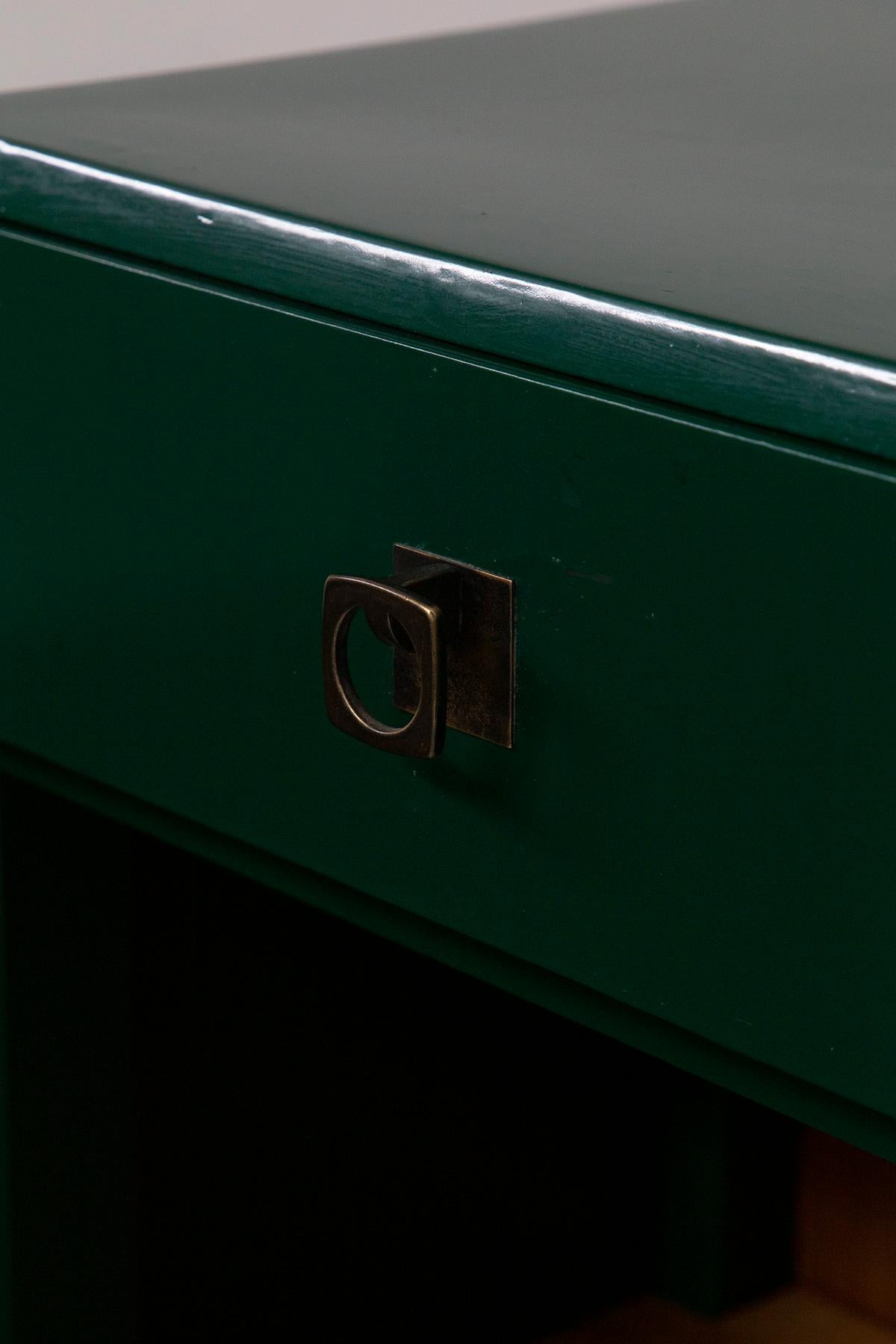 Mid-Century Modern High quality Italian green sideboard by Pierluigi Colli For Sale