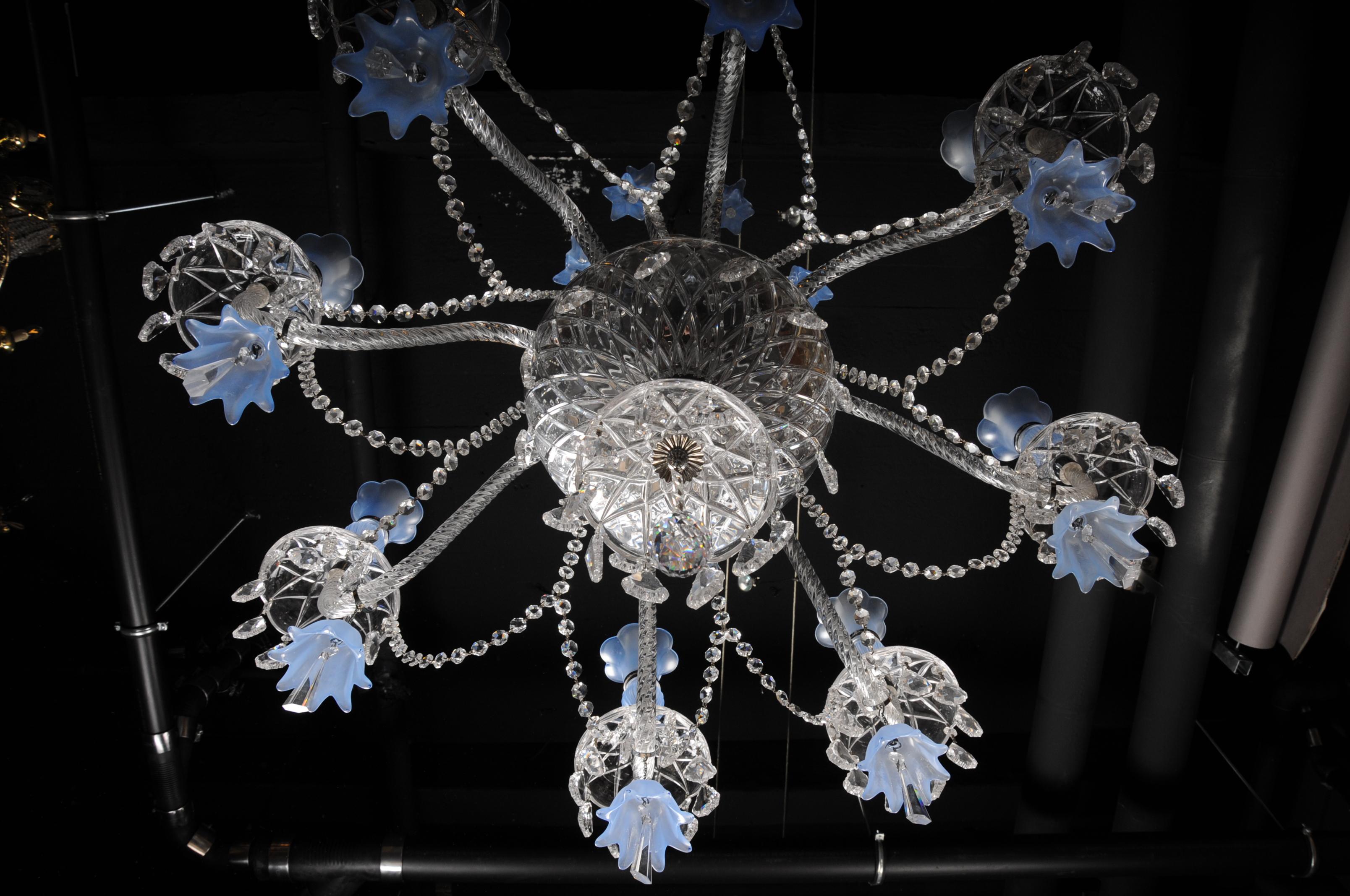 High Quality Large Crystal Chandelier, Probably Murano For Sale 6