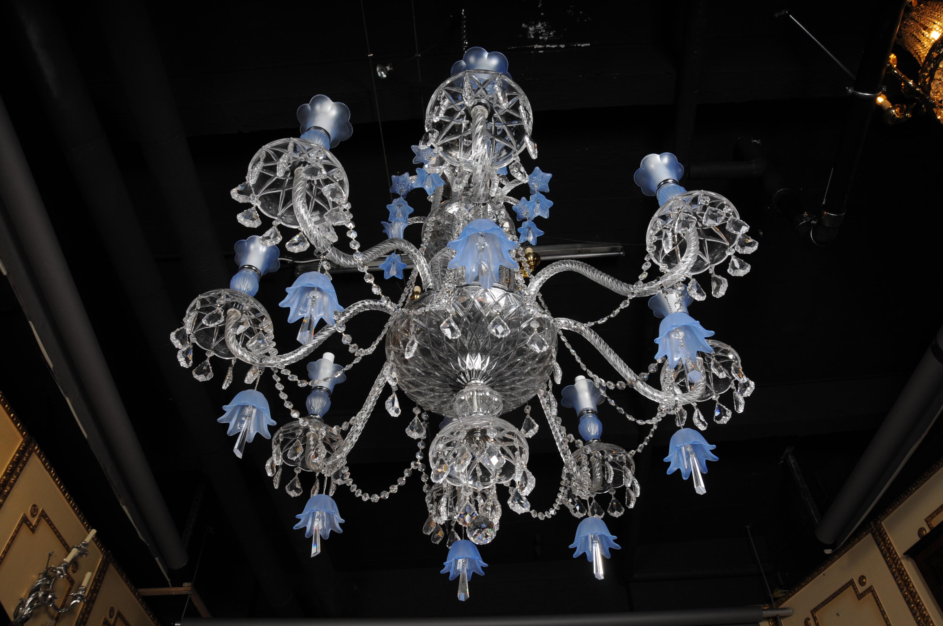High Quality Large Crystal Chandelier, Probably Murano For Sale 7