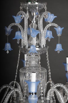 High Quality Large Crystal Chandelier, Probably Murano