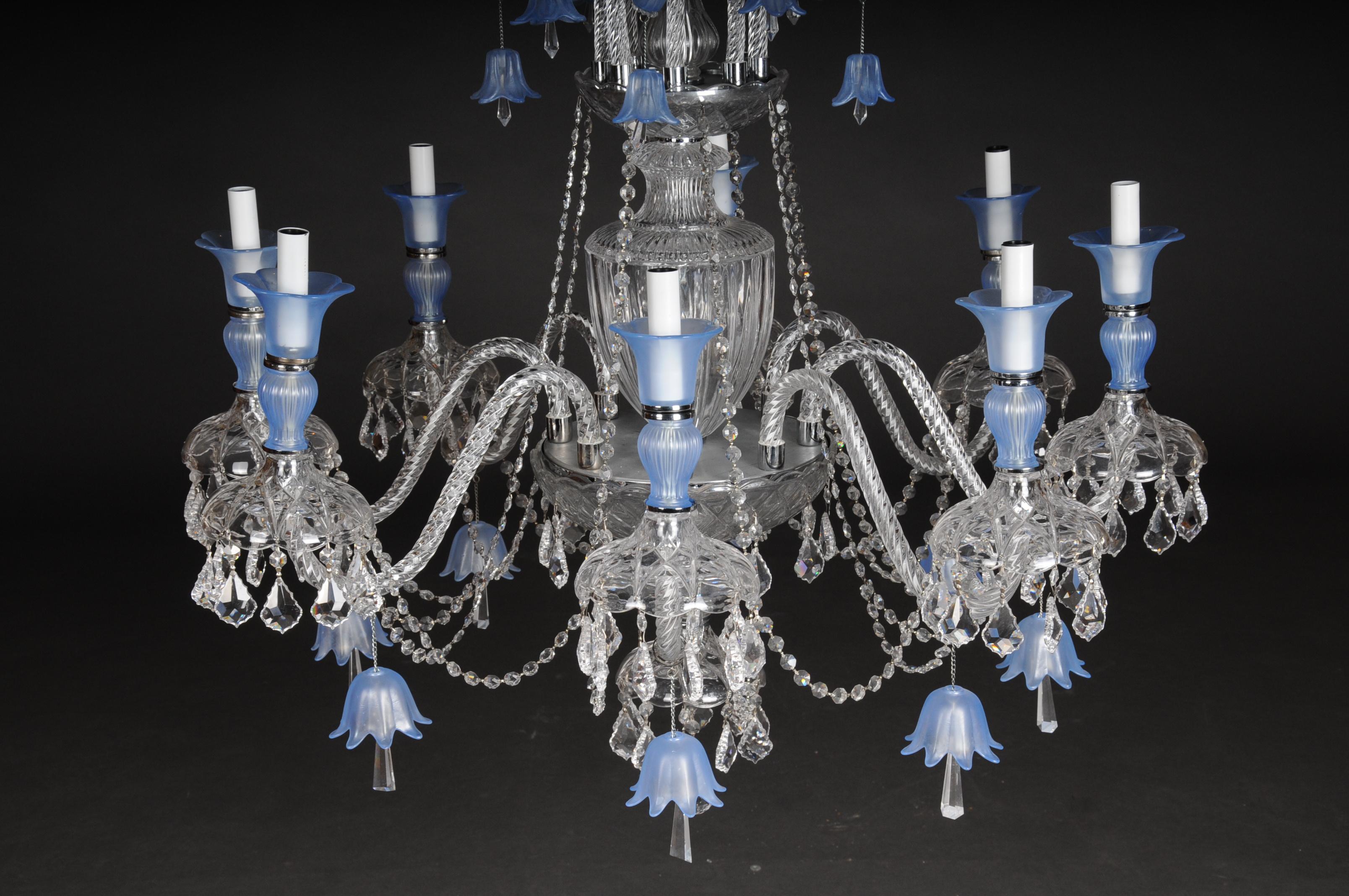 Italian High Quality Large Crystal Chandelier, Probably Murano For Sale