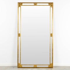 Grand miroir de sol ou mural vintage de haute qualité par Deknudt