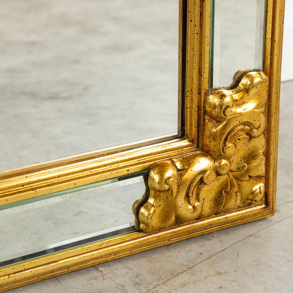 Neoclassico Grande specchio da terra o da parete in legno dorato vintage di alta qualità di Deknudt in vendita