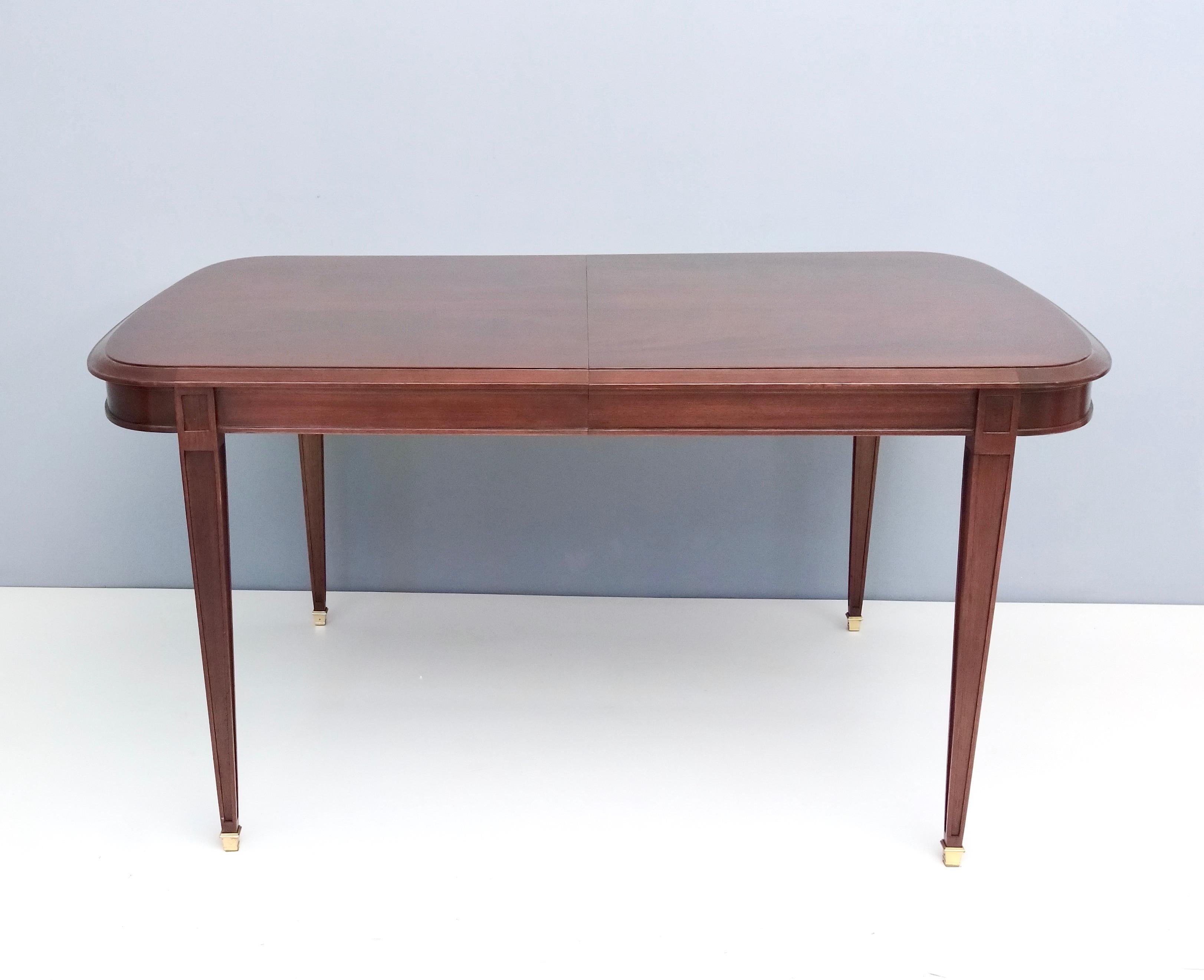 High-Quality Mahogany Extendible Dining Table Produced by Provasi, Italy, 1980s 5