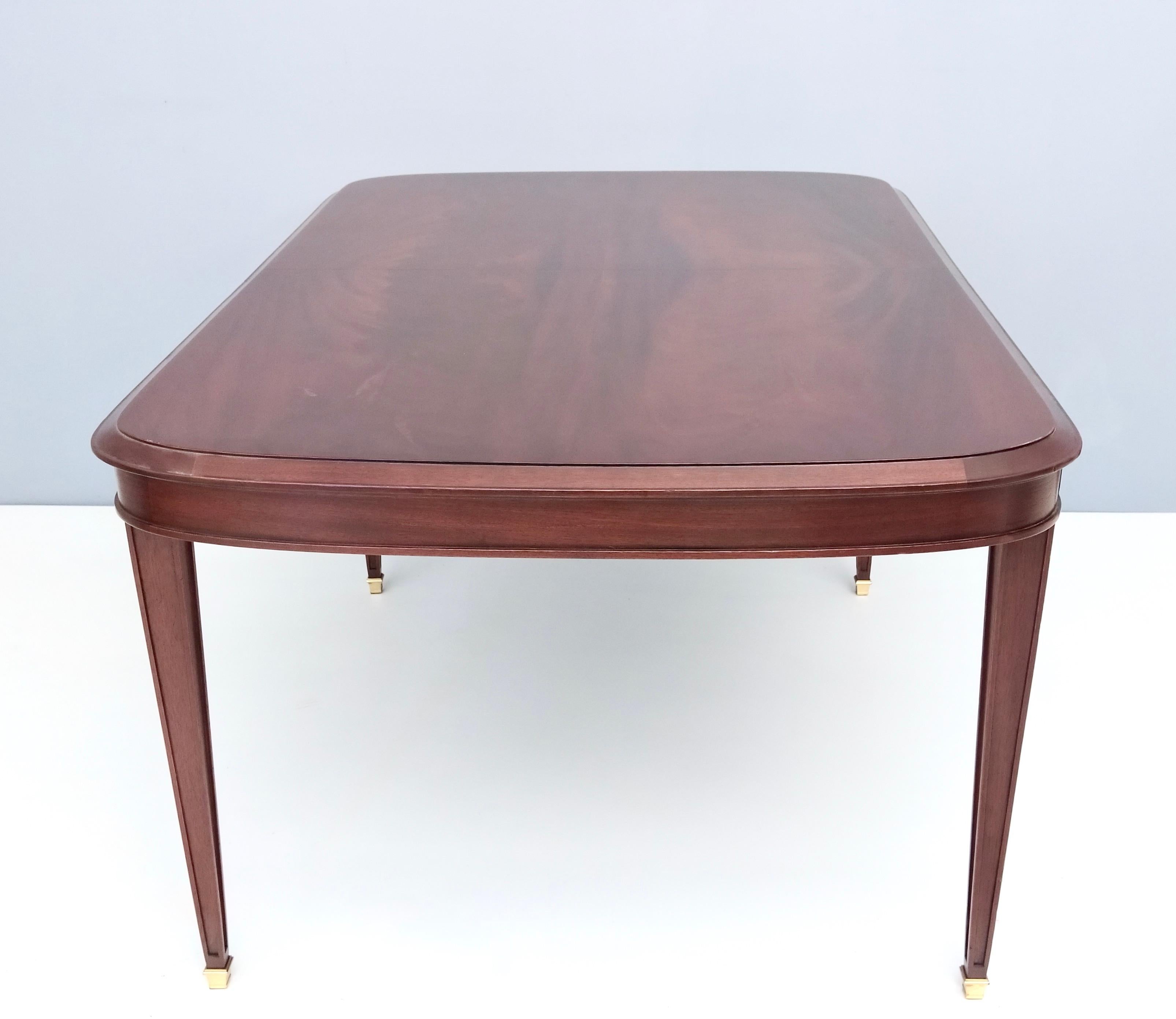 High-Quality Mahogany Extendible Dining Table Produced by Provasi, Italy, 1980s 6