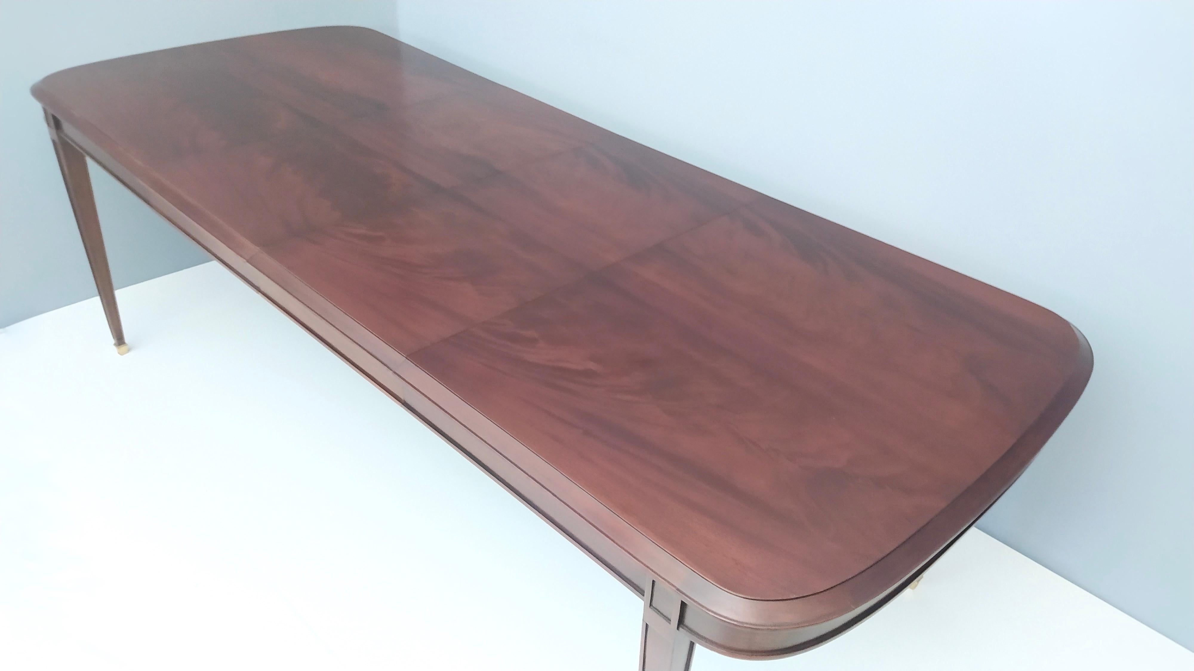High-Quality Mahogany Extendible Dining Table Produced by Provasi, Italy, 1980s 7