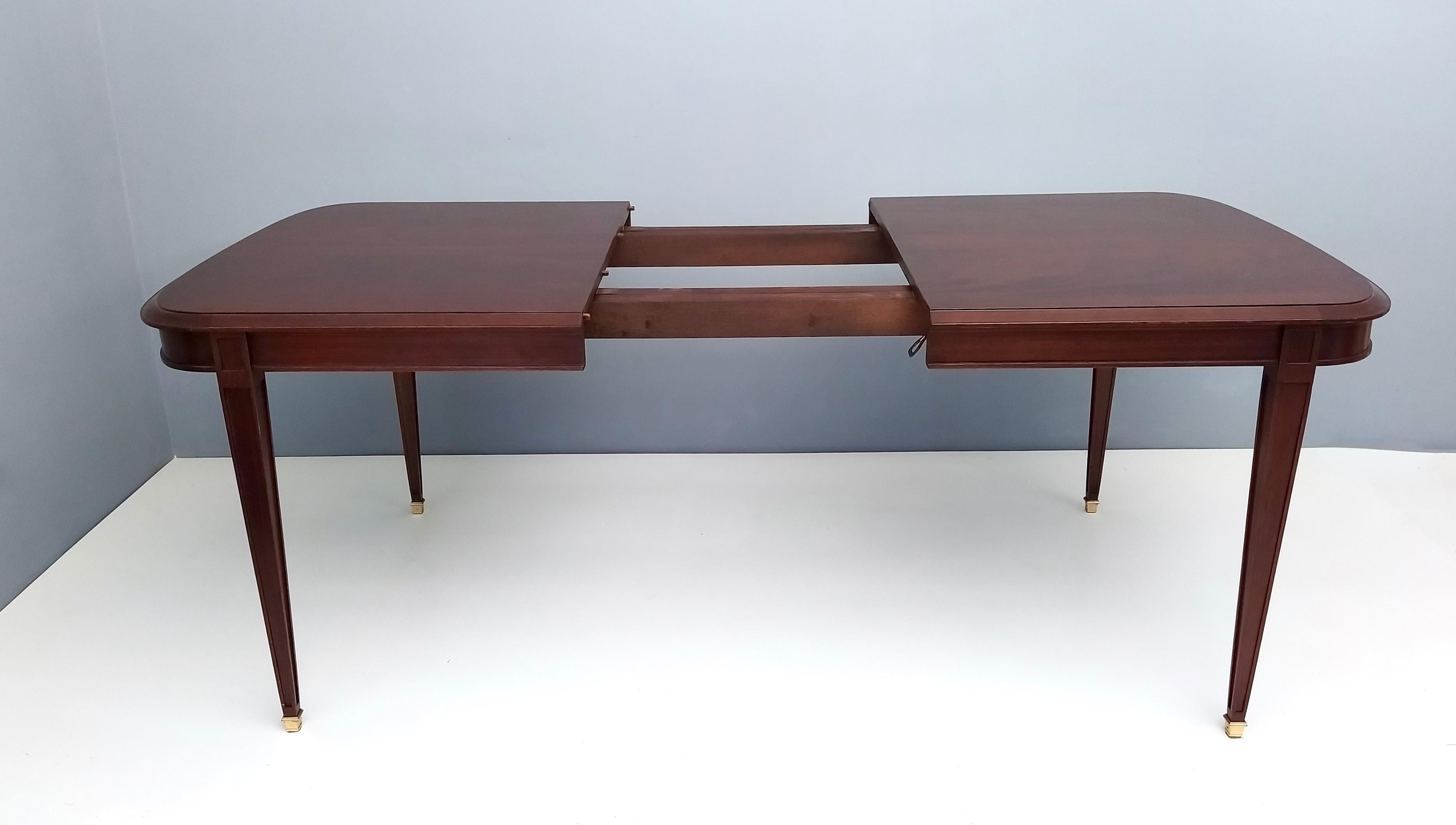 High-Quality Mahogany Extendible Dining Table Produced by Provasi, Italy, 1980s 9