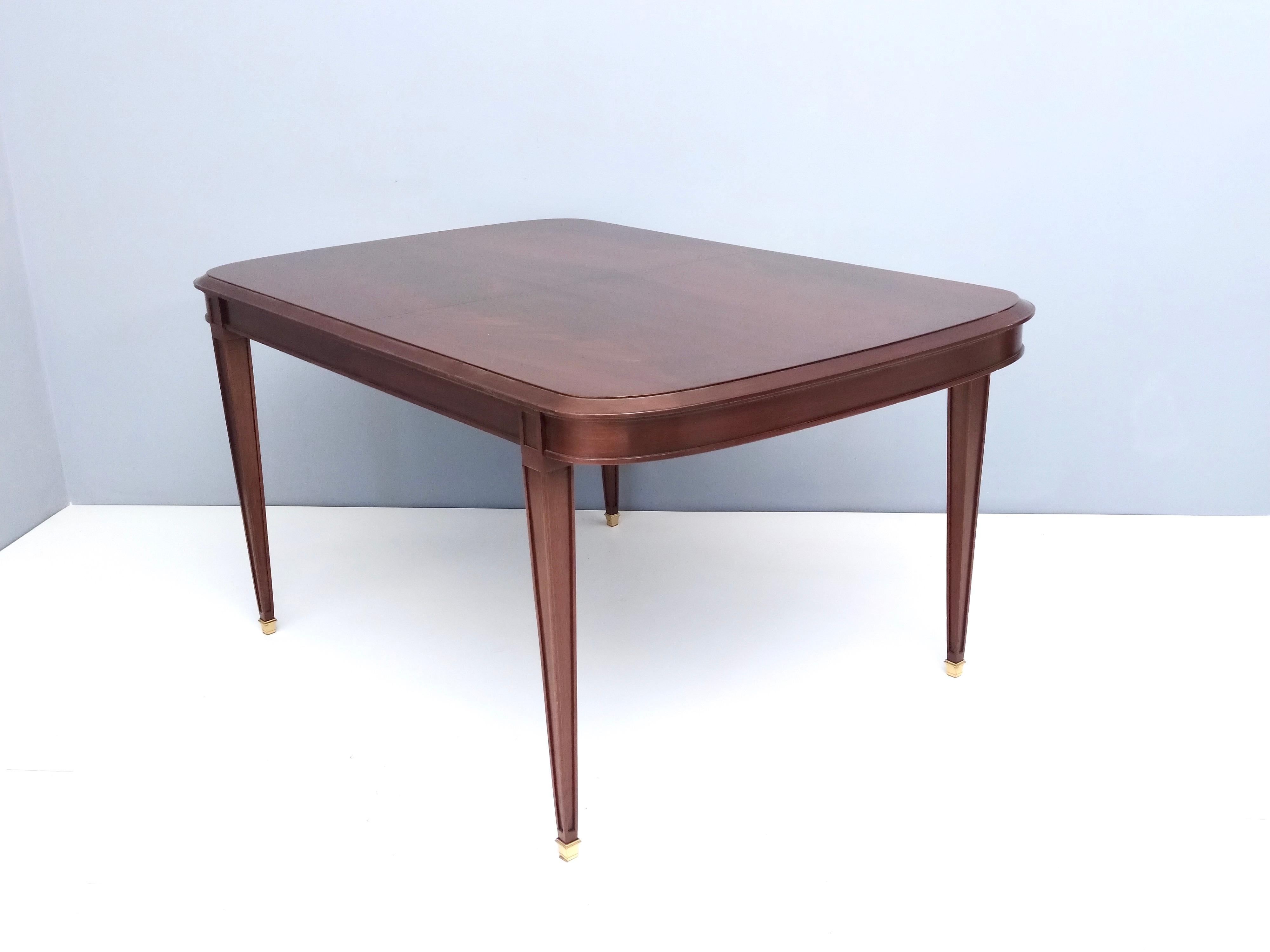High-Quality Mahogany Extendible Dining Table Produced by Provasi, Italy, 1980s 2