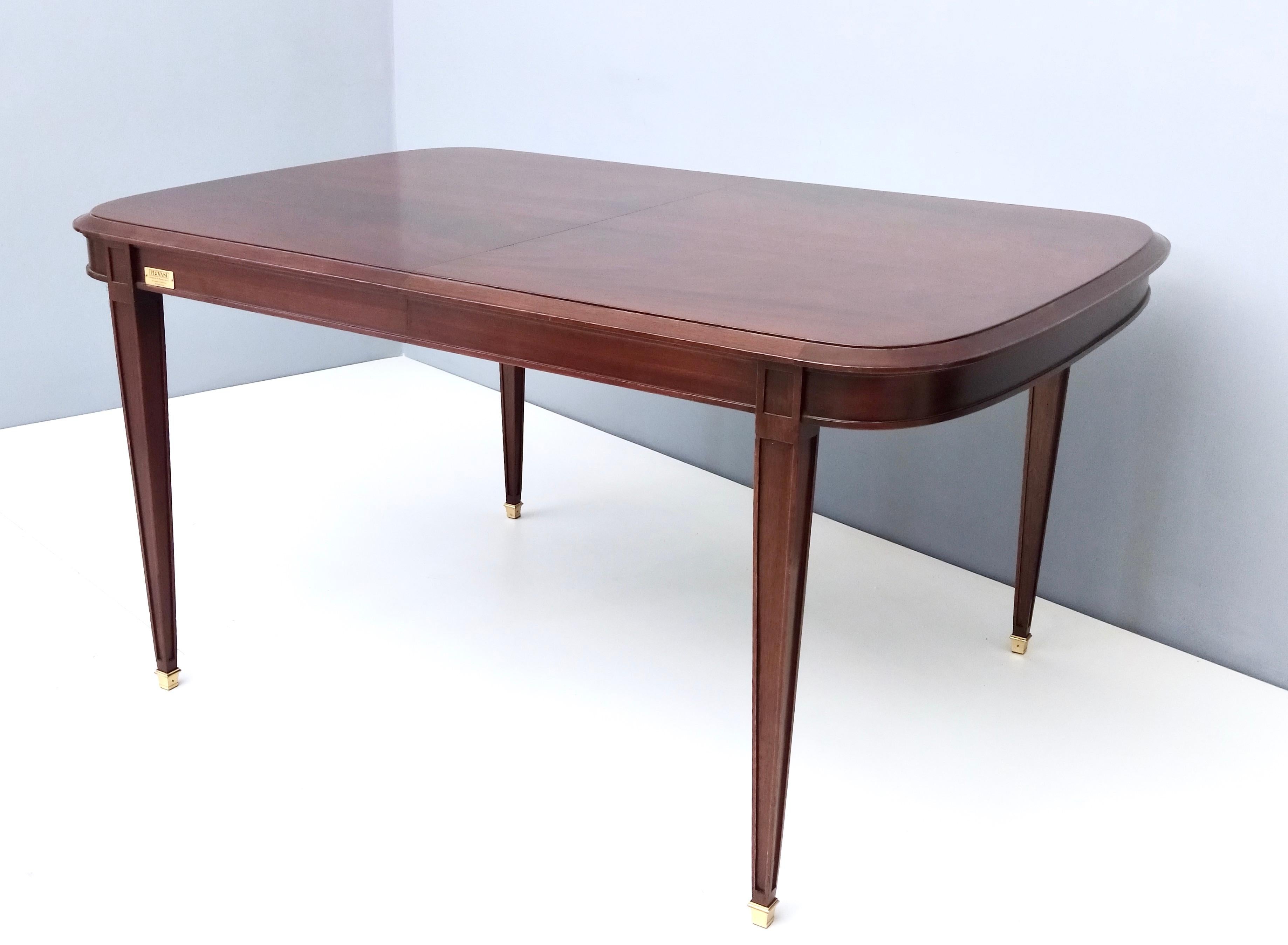 High-Quality Mahogany Extendible Dining Table Produced by Provasi, Italy, 1980s 3
