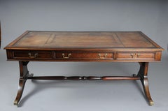 High-quality mahogany partner desk, 20th century, England