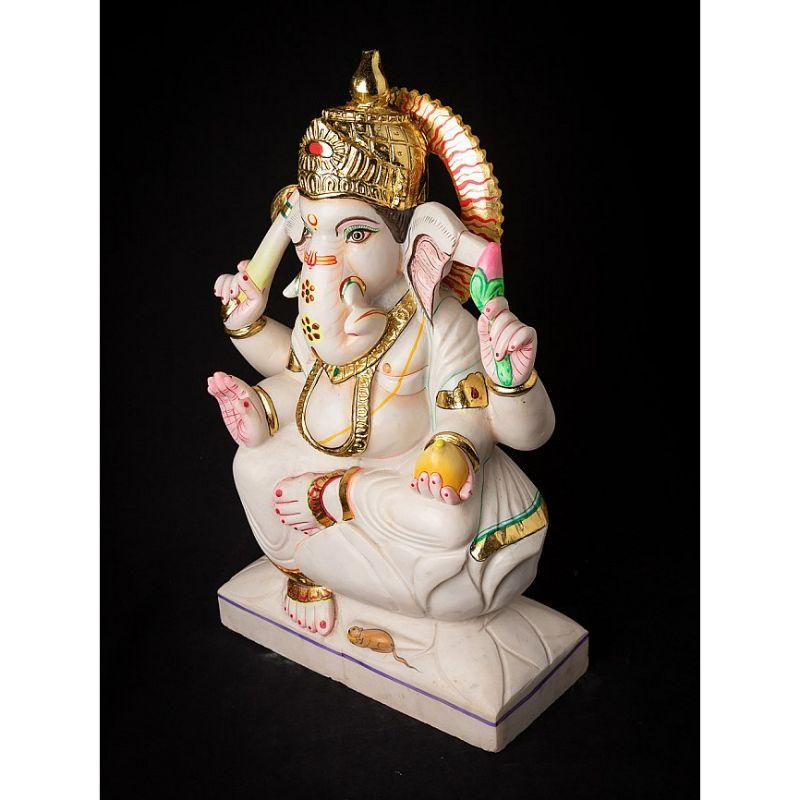 Contemporary High quality marble Ganesha statue from India