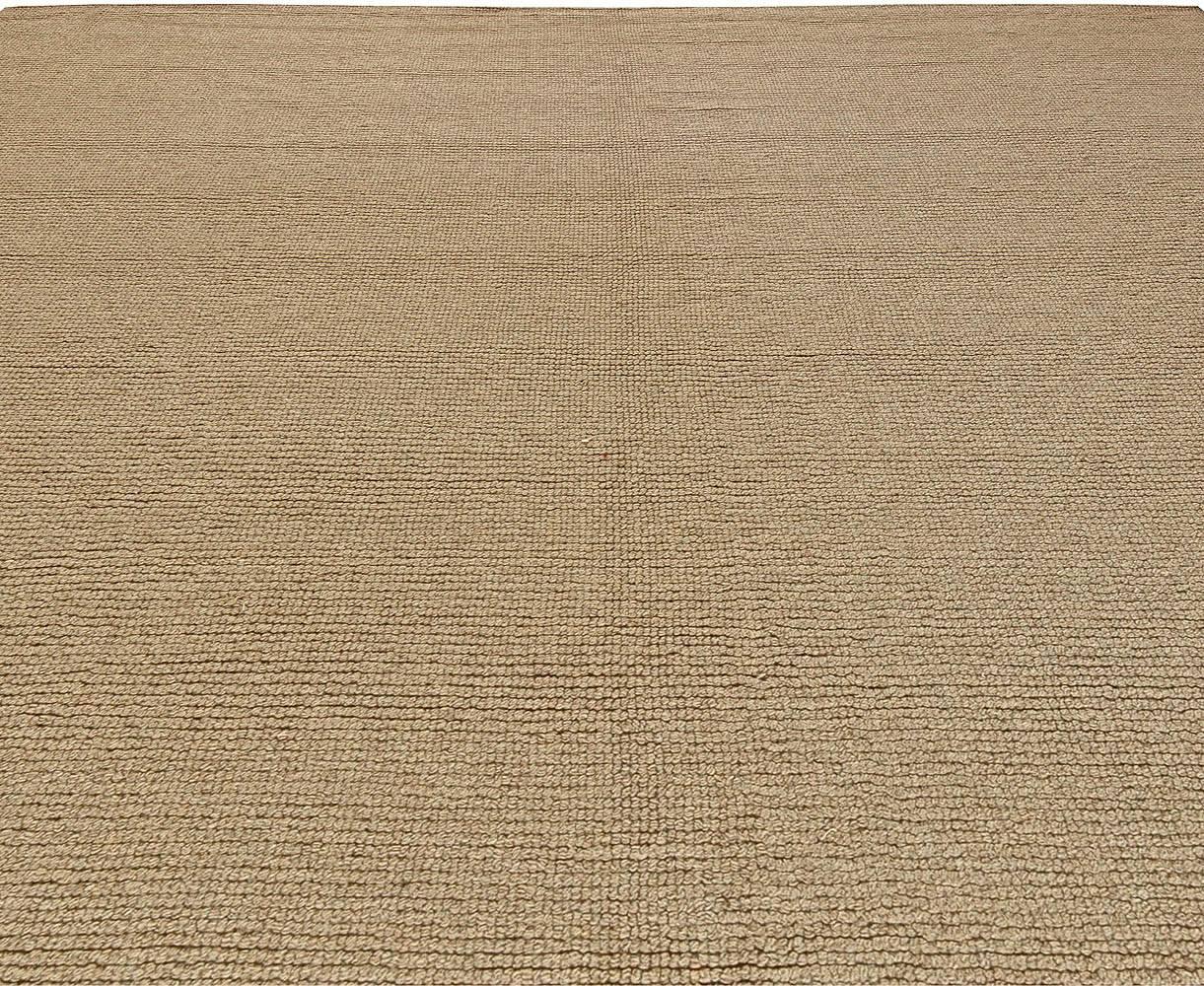 Indien Tapis moderne en laine marron à tissage plat de haute qualité de Doris Leslie Blau en vente