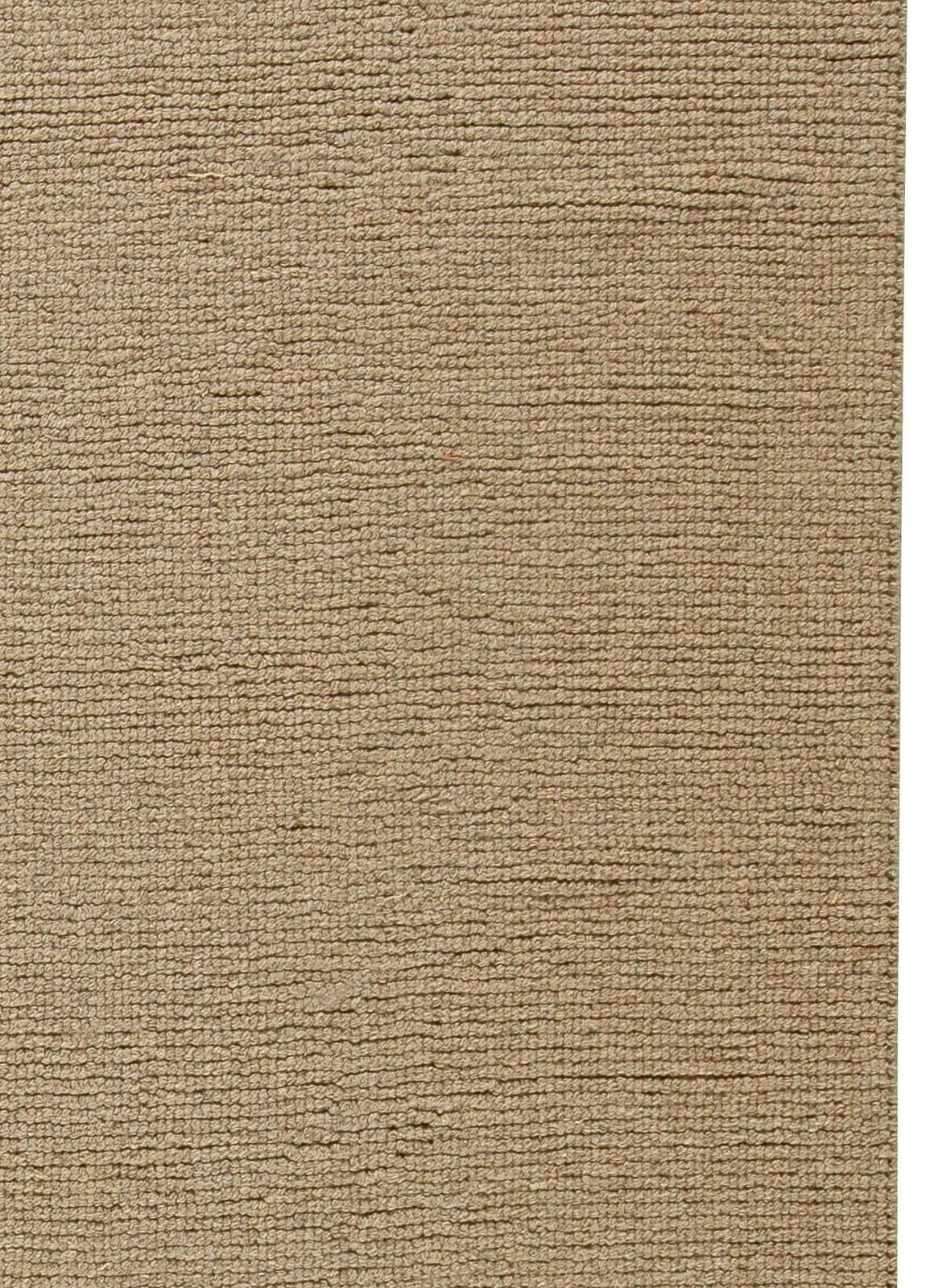 XXIe siècle et contemporain Tapis moderne en laine marron à tissage plat de haute qualité de Doris Leslie Blau en vente