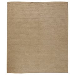 High-Quality Modern Brown Flat-Weave Wool Rug by Doris Leslie Blau