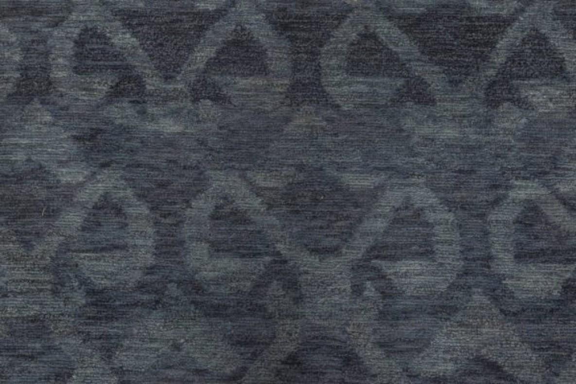 Runner moderno di alta qualità in Pashmina blu geometrica di Doris Leslie Blau.
Dimensioni: 3'3
