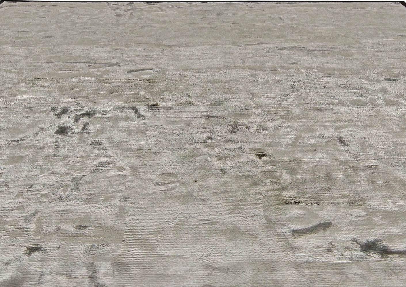 Alfombra moderna de lana gris hecha a mano de alta calidad por Doris Leslie Blau Moderno en venta